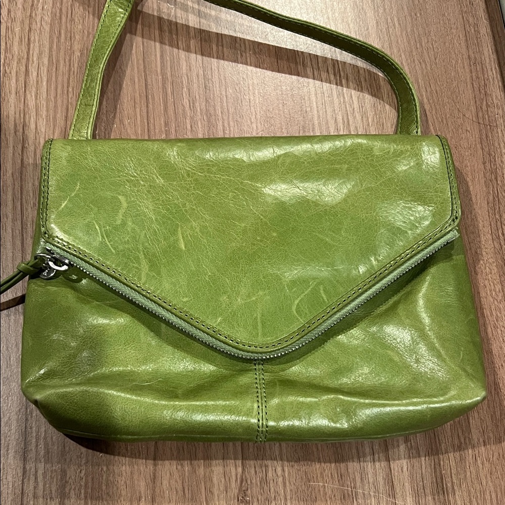 HOBO Olive Leather Crossbody Bag